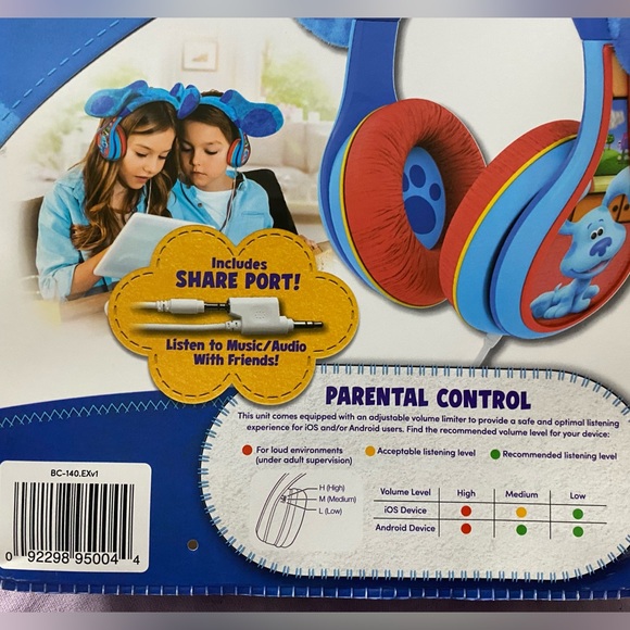 🎧💙🐾Blues Clues wired Headphones for Kids - Blue - Picture 4 of 4